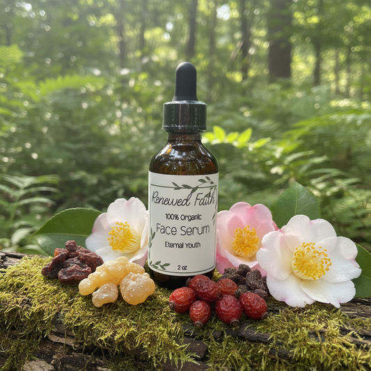 Face Serum in nature with botanicals