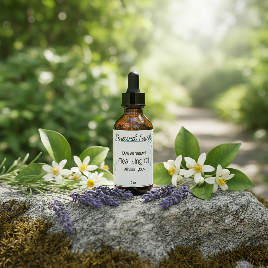 Cleansing Oil in nature with botanicals