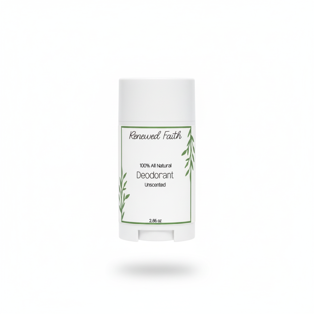 Deodorant on white background