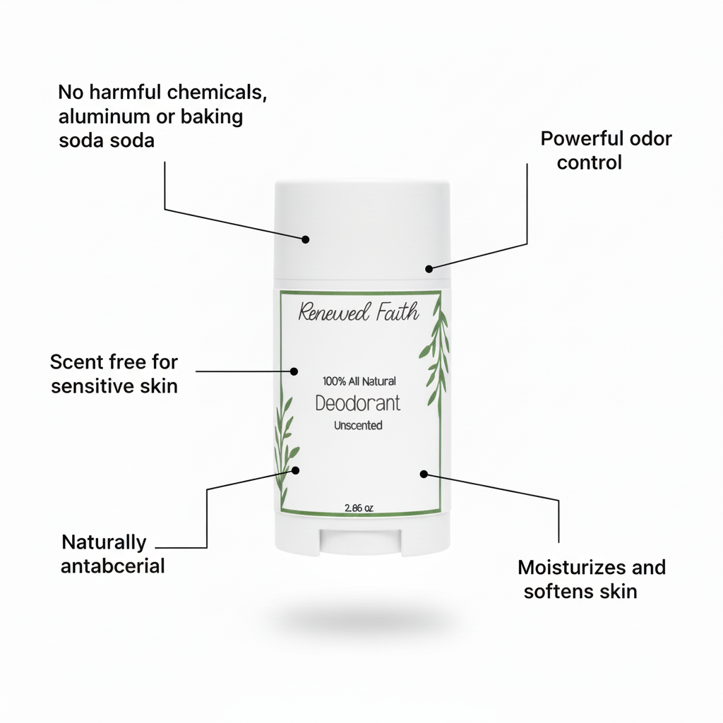 Deodorant with corrected callouts