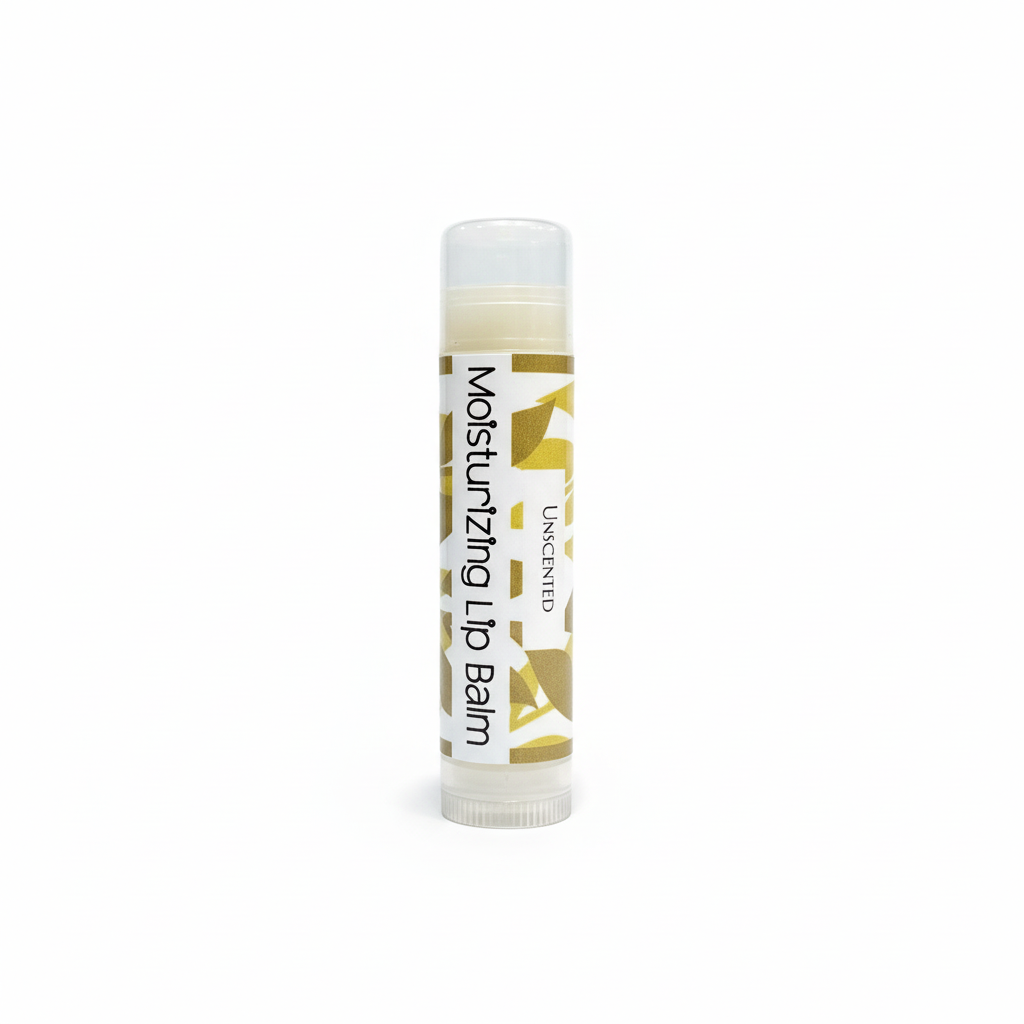 Unscented Lip Balm on white background