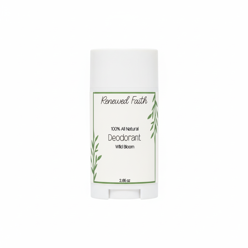 Wild Bloom deodorant on white background