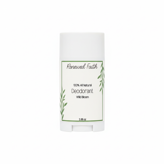 Wild Bloom deodorant on white background